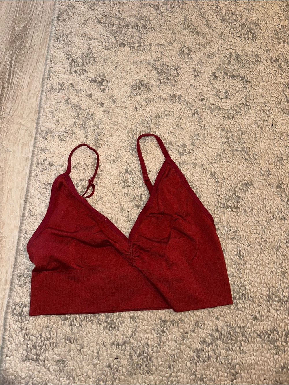 aerie Red V-Neck Bralette